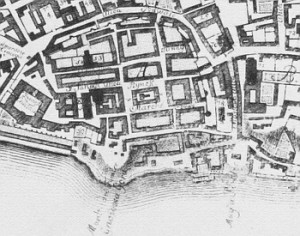 14 Fragment Planu de la ville de Varsovie (1764) zuwidocznioną Gnojową Górą - Gnojną Górą